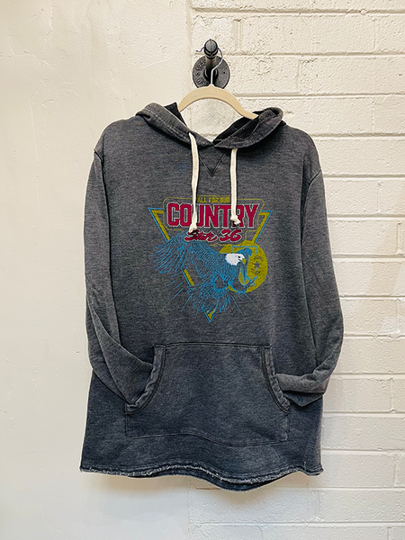 Burnout French Terry Hoodie - All For Our Country - State 36