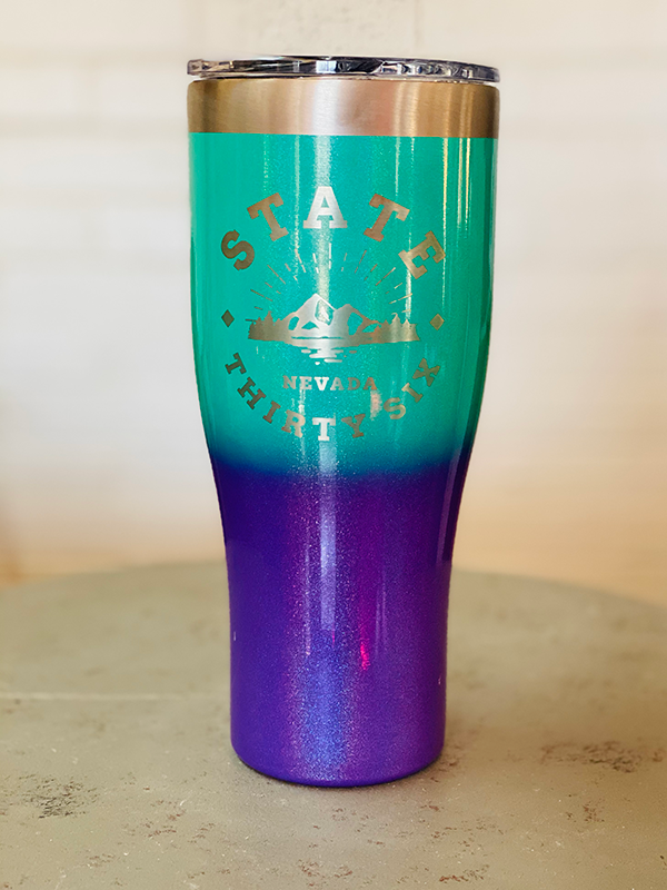 Sage Metal Glitter Tumbler PNG